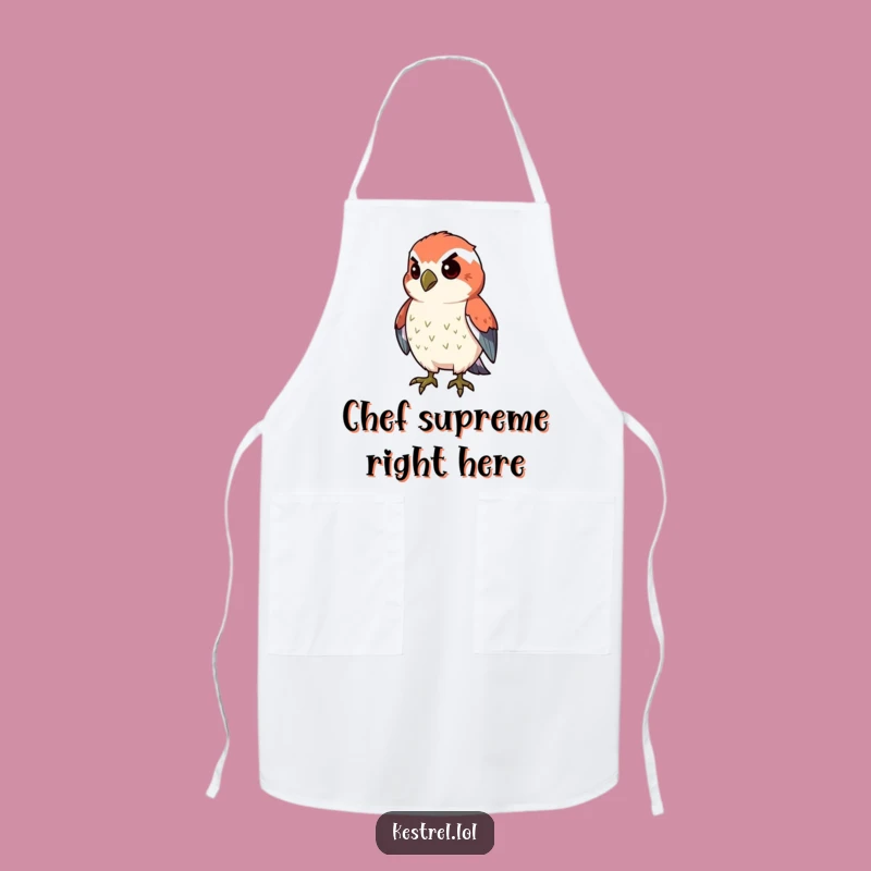 Funny Proud Kestrel Apron: Determined Cooking, Puffed Chest