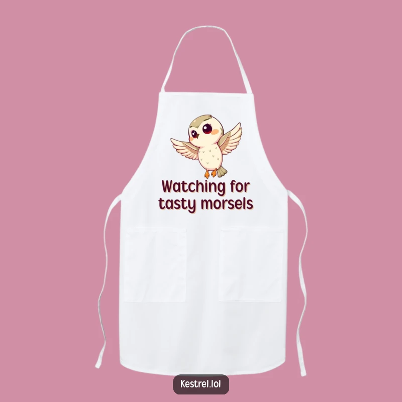 Funny Curious Kestrel Apron: Kitchen Humor for the Observant Chef