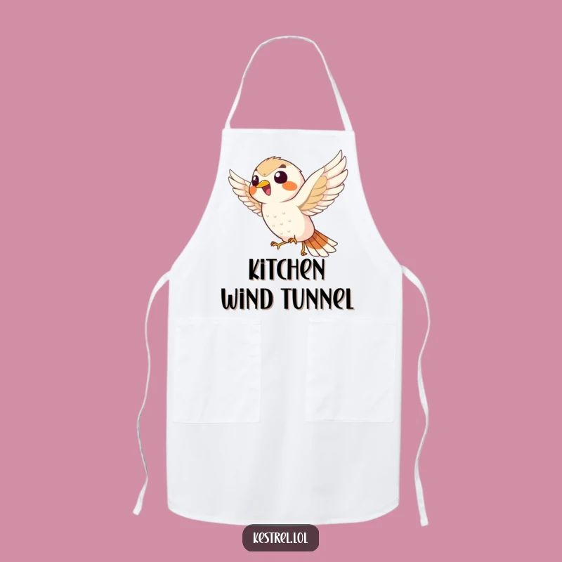 Funny Giggling Kestrel Apron: Enthusiastic Kitchen Fun