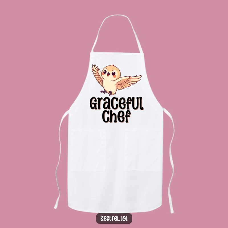 Funny Kestrel Apron: Graceful Landing - Chic Kitchen Gift