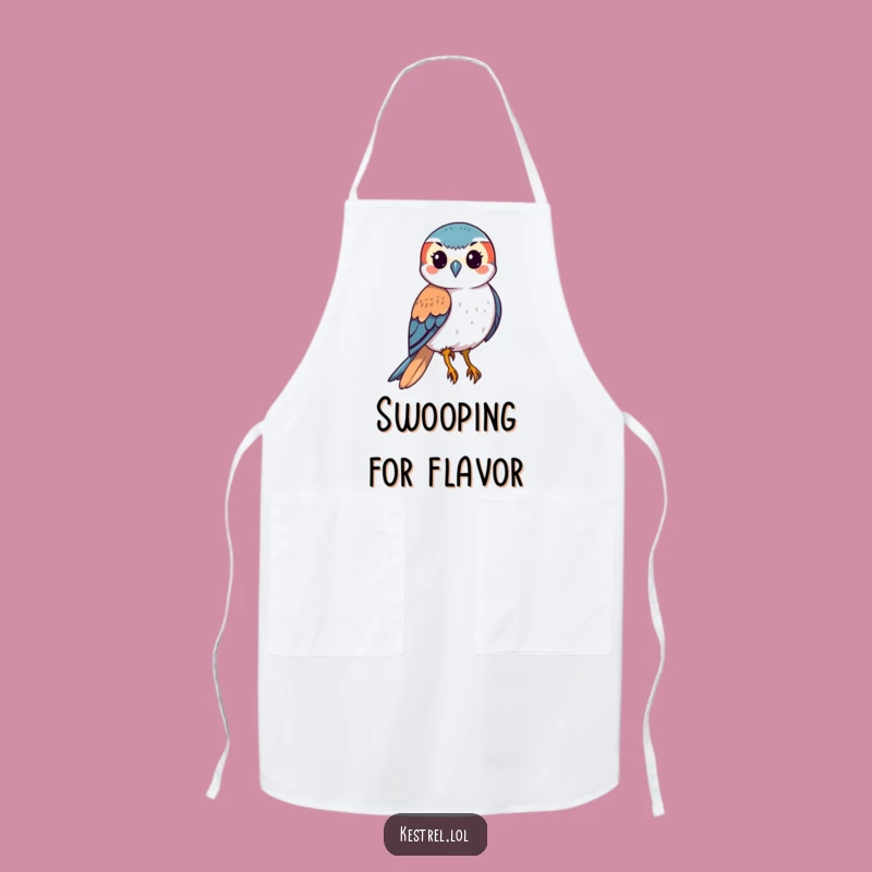 Funny Kestrel Apron: Swooping Bird Chef Wear, Dynamic Kitchen Gift