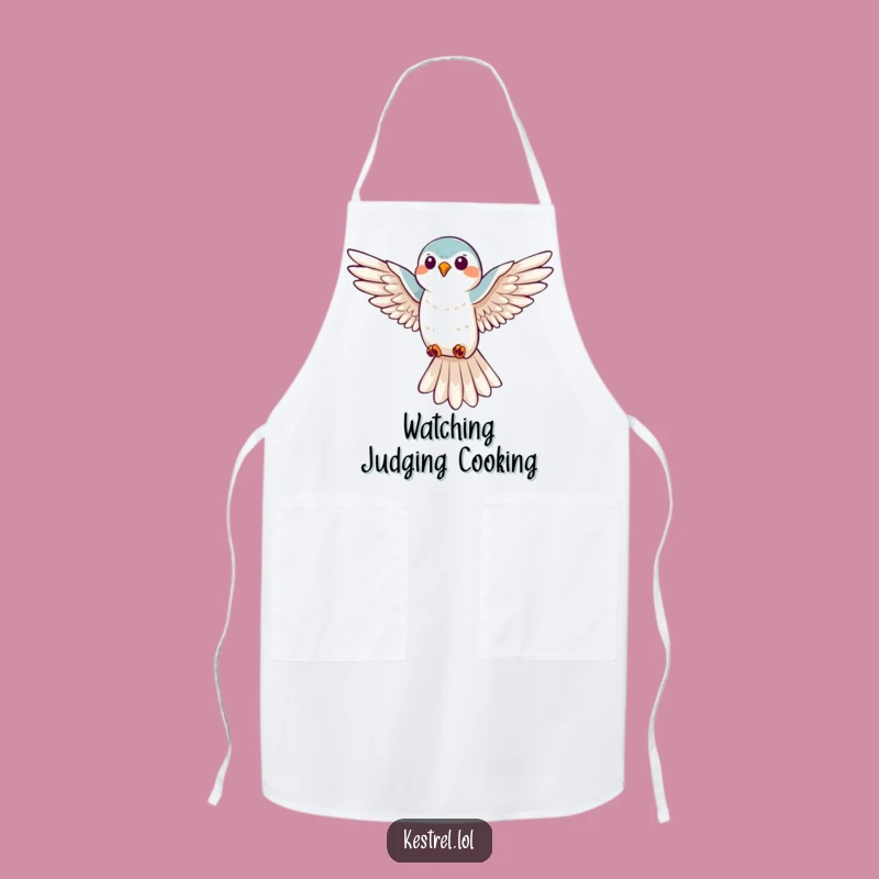 Funny Kestrel Hovering Apron: Kitchen Bird Fun, Chef's Gift