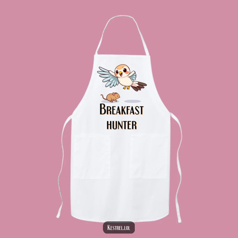 Funny Kestrel Mouse Chase Apron - Comical Swoop Kitchen Gift