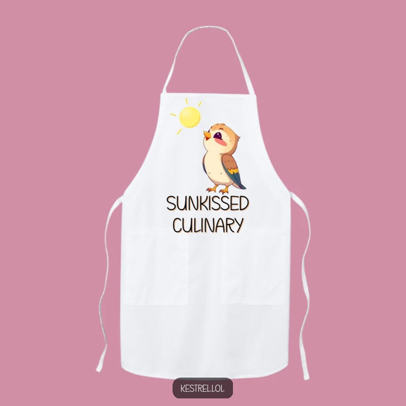 Funny Kestrel Apron: Sunny Chef for Kitchen & Bird Fans