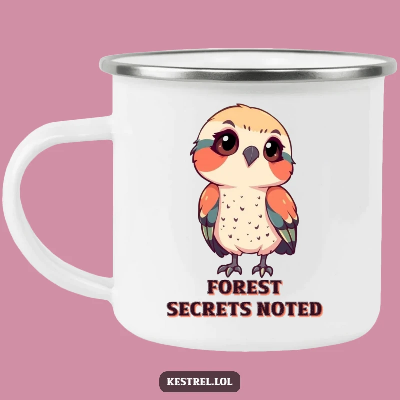 Durable Funny Kestrel Focus Camping Mug - Outdoor Observation Gift