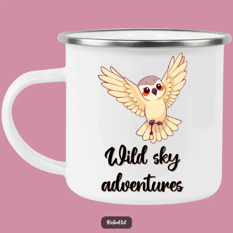 Funny Kestrel Aerial Camping Mug: Adventure Fuel for the Elegant!