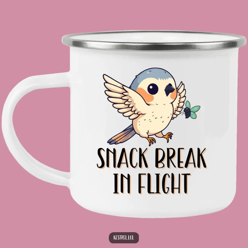 Funny Kestrel Camping Mug: Hunter's Precision for Outdoor Adventures