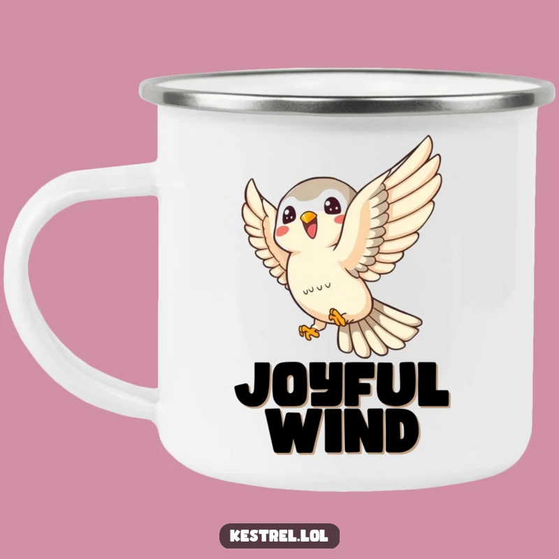 Funny Kestrel Camping Mug: Joyful Swoop - Adventure Play Gift