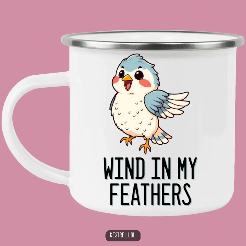 Funny Kestrel Dance Camping Mug: Embrace the Wind on Your Adventures!