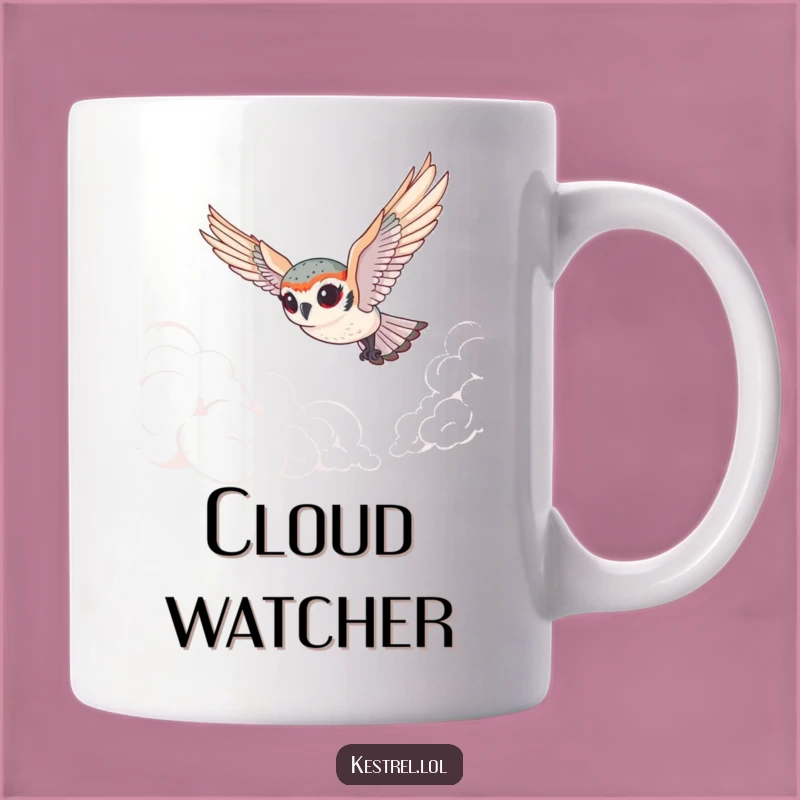 Funny Tiny Kestrel Mug - Goofy Bird Art Gift for Dreamers
