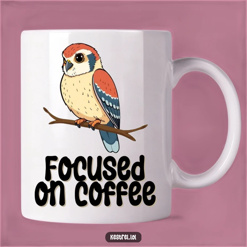 Funny Kestrel Focus Mug: The Perfect Funny Gift for Keen Observers!