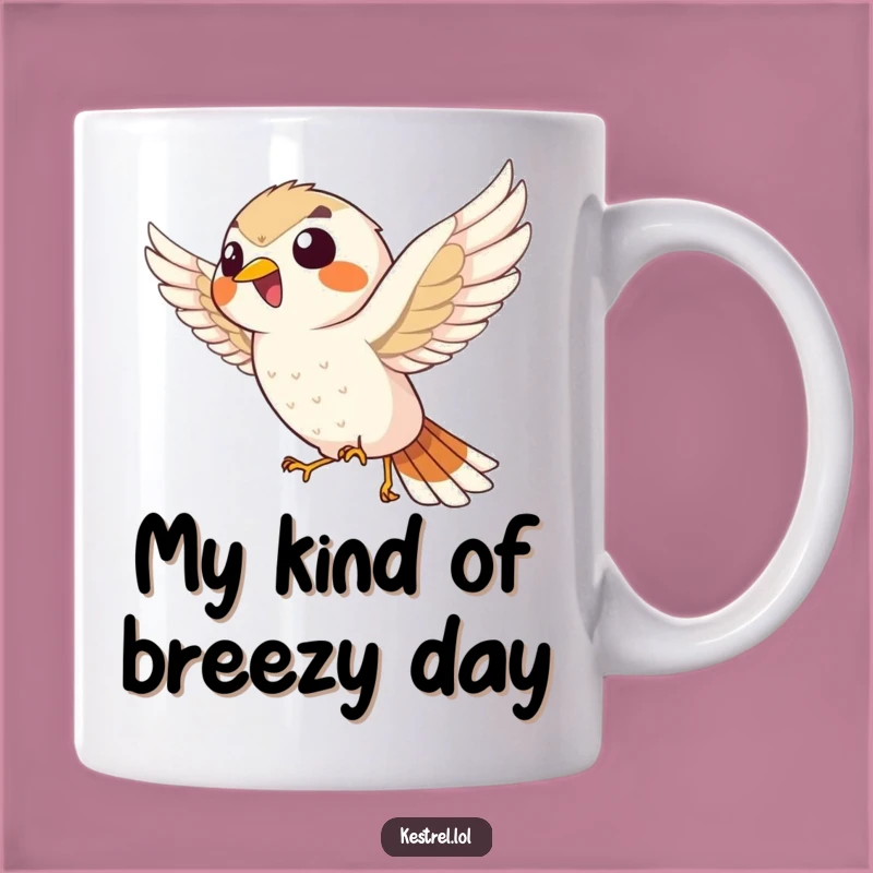 Funny Giggling Kestrel Hovering Mug Perfect Gift for Bird Lovers Today