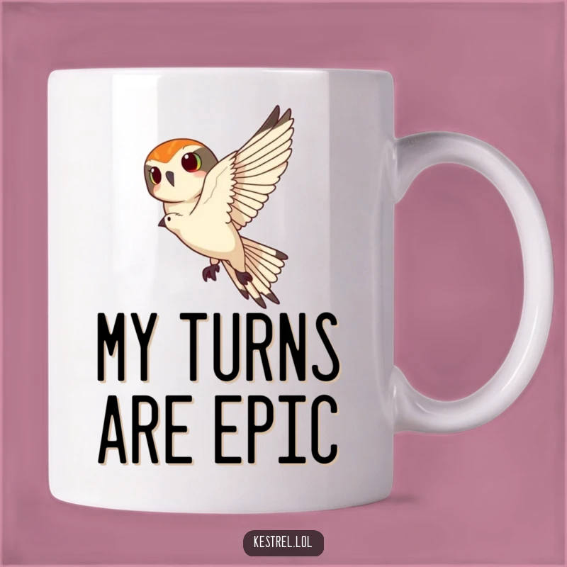 Funny Kestrel Banking Mug - A Hilarious Gift for Bird Watchers and Pilots