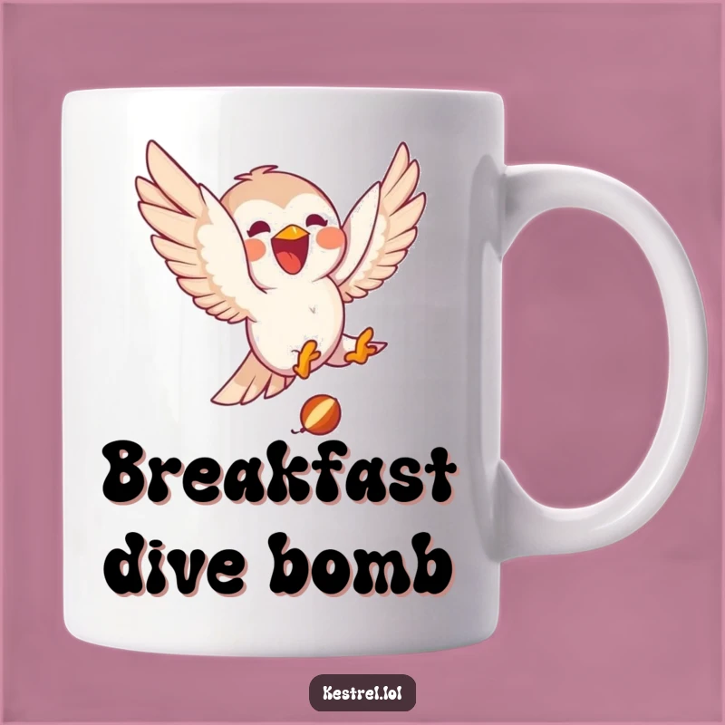 Funny Kestrel Diving Mug - Joyful Hunter's Determination Gift