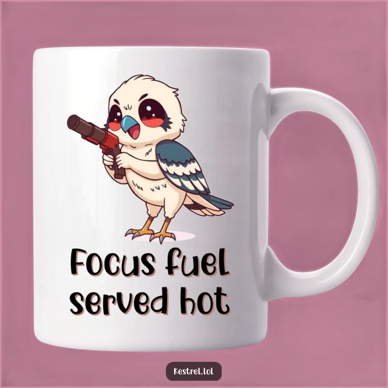 Funny Kestrel Hunting Mug - Focused Delight for Bird Enthusiasts Gift