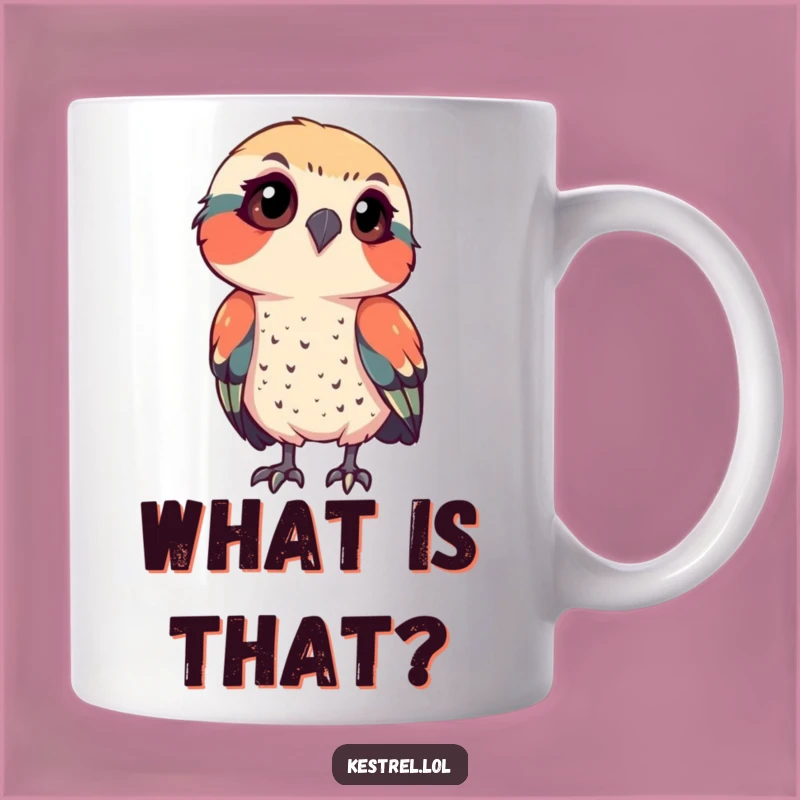 Funny Kestrel Curiosity Mug - Perfect Gift for the Perplexed Bird Lover