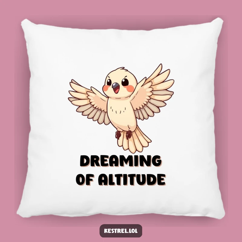 Funny Happy Kestrel Pillow: Soft Joyful Flying Bird Cushion Gift