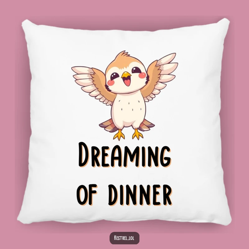 Funny Joyful Kestrel Pillow: Cozy Comfort for the Victorious Bird Lover