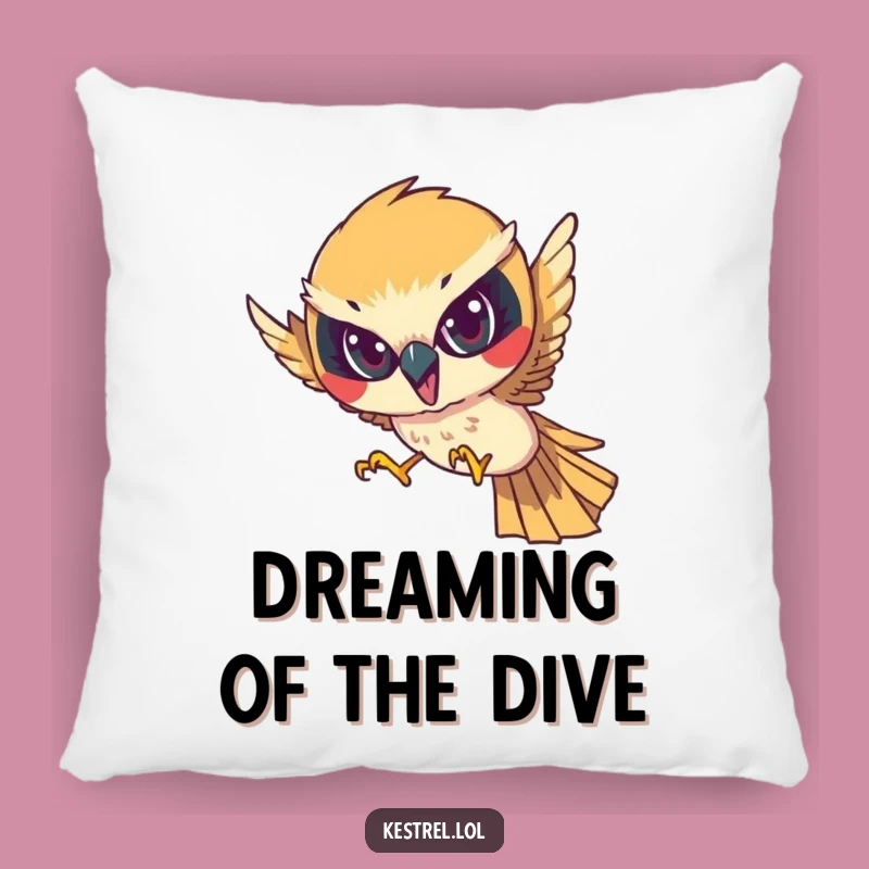 Funny Kestrel Accent Pillow - Focused Intensity Dive Decor Gift