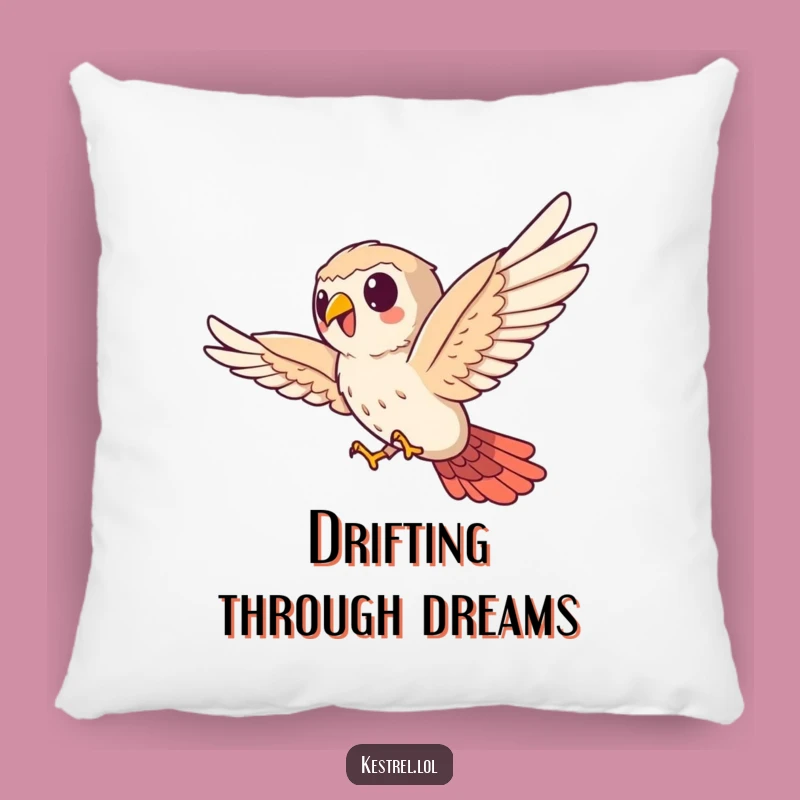 Funny Kestrel Soaring Sideways Pillow - Comfy & Cute Bird Accent Gift
