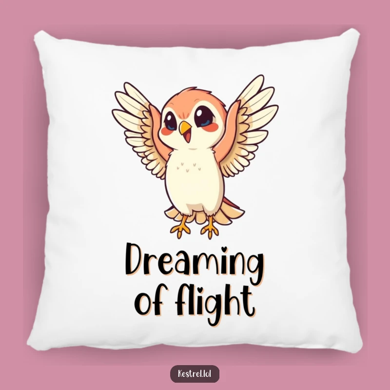 Funny Cheerful Kestrel Pillow: Cozy Bird Accent, Hilarious Funny Gift for Comfort