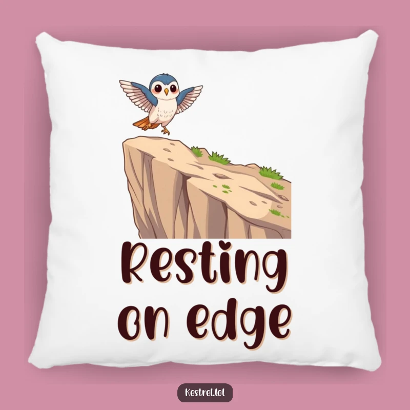 Funny Focused Kestrel Pillow: Cozy Landing, Focused Comfort