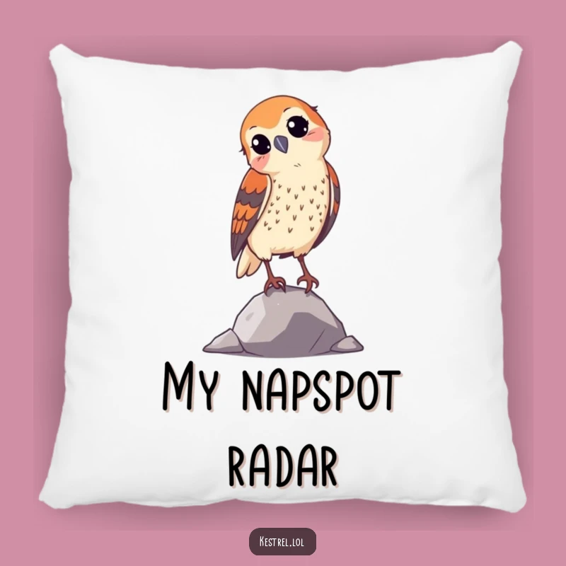 Funny Curious Kestrel Pillow: Soft Bird Watching Cushion Gift