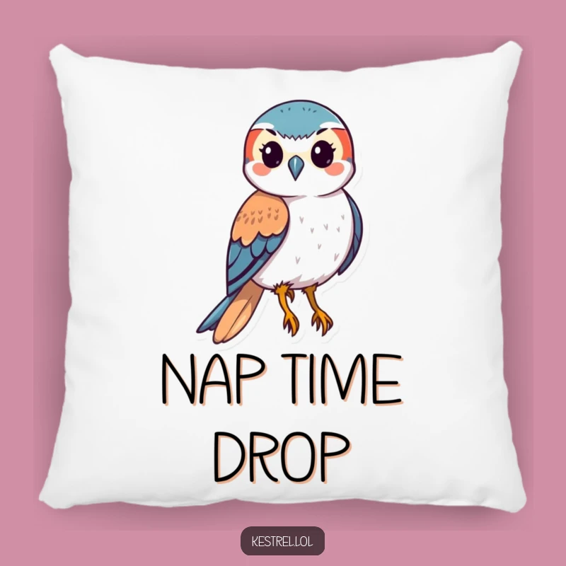 Funny Kestrel Pillow: Swooping Bird Accent Pillow, Dynamic Comfort Gift