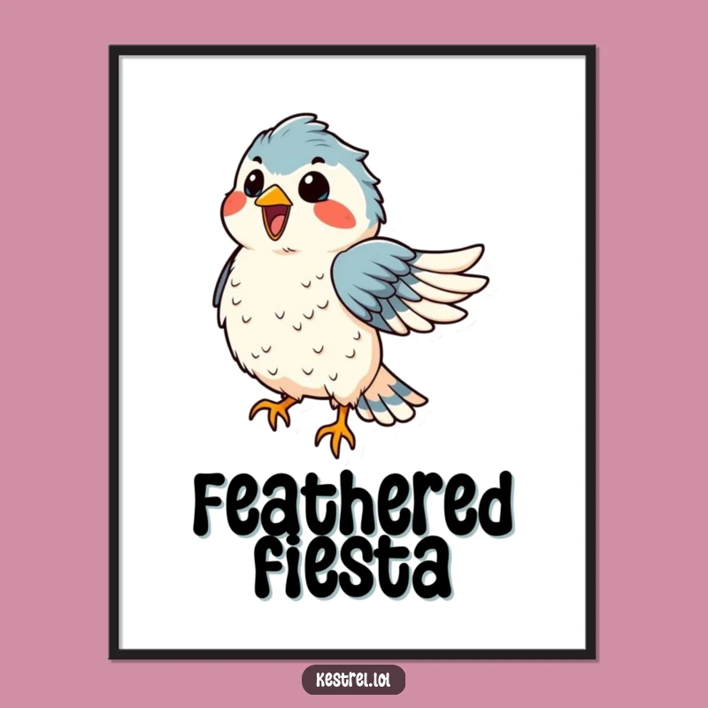 Funny Kestrel Dance Digital Art: Downloadable Joyful Art for Your Walls!