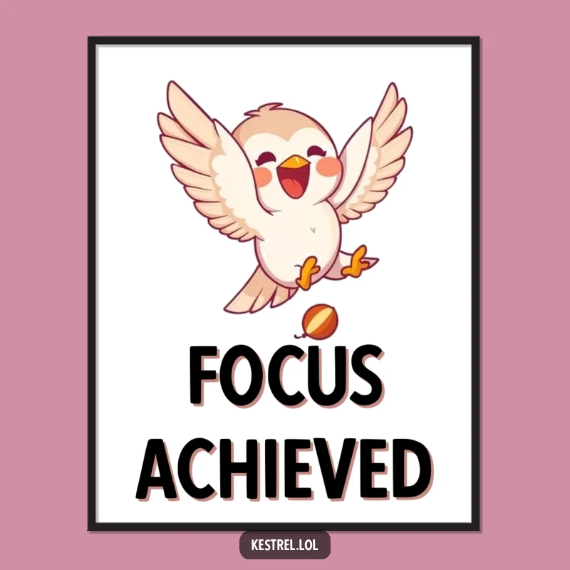 Funny Kestrel Digital Art - Joyful Dive Printable Gift