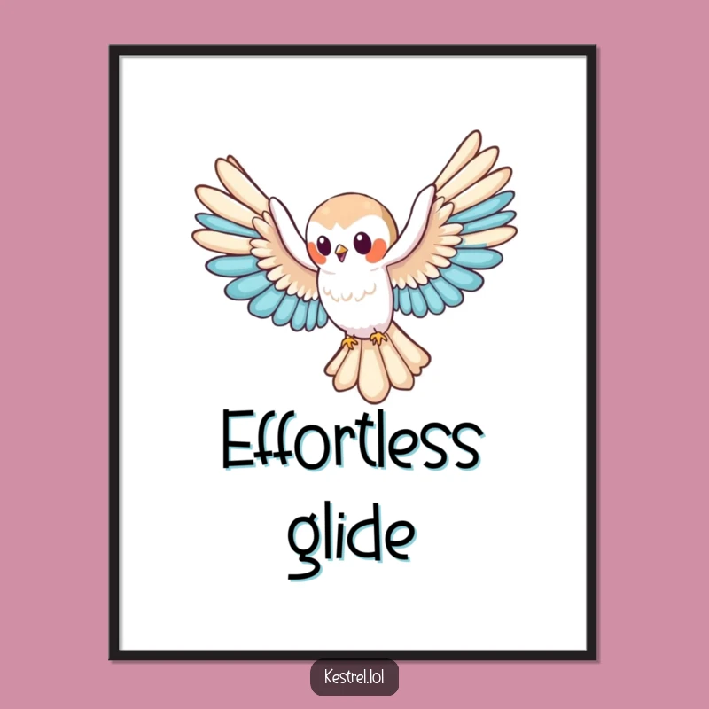 Funny Kestrel Glide Digital Print: Serene Art, Instant Decor Gift!