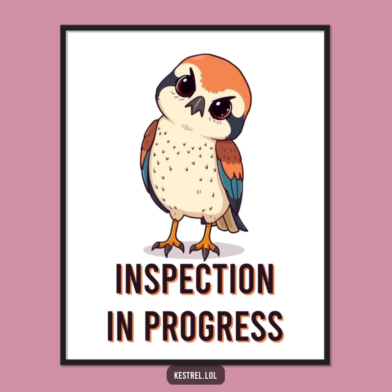 Funny Kestrel Head Tilt Digital Art - Instant Curious Decor