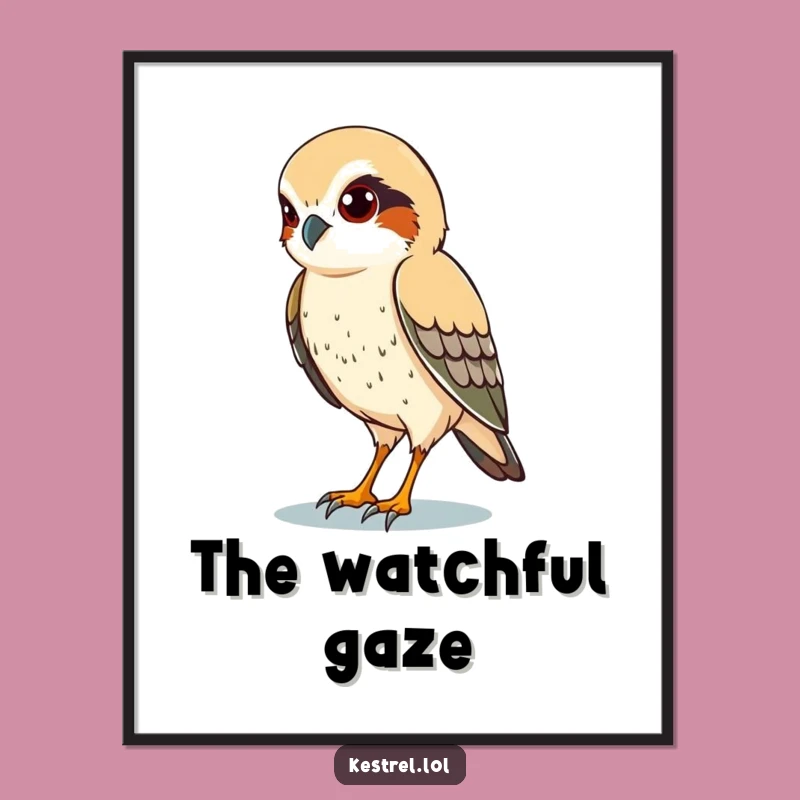 Funny Kestrel Eyes Digital Art: Instant Focus for Your Walls!