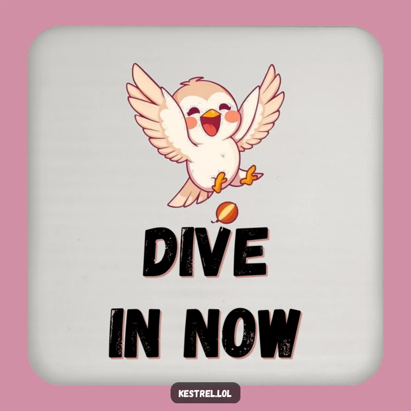Funny Kestrel Coaster - Joyful Dive Table Protection Gift