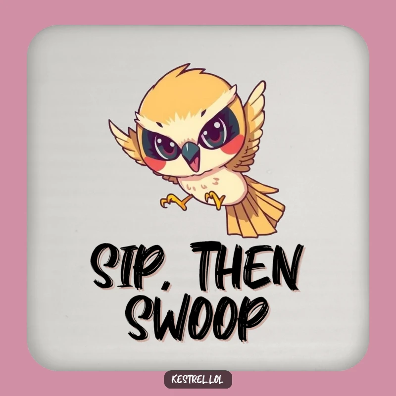 Funny Kestrel Dive Coaster - Focused Intensity Table Protector Gift