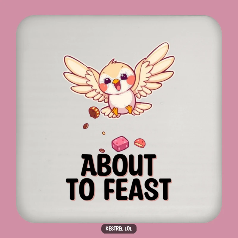 Funny Kestrel Dive Drink Coaster - Protect Surfaces with Humor Gift