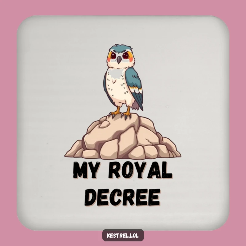 Proud Kestrel Coasters: Funny Protection for Tables & Bird Lovers