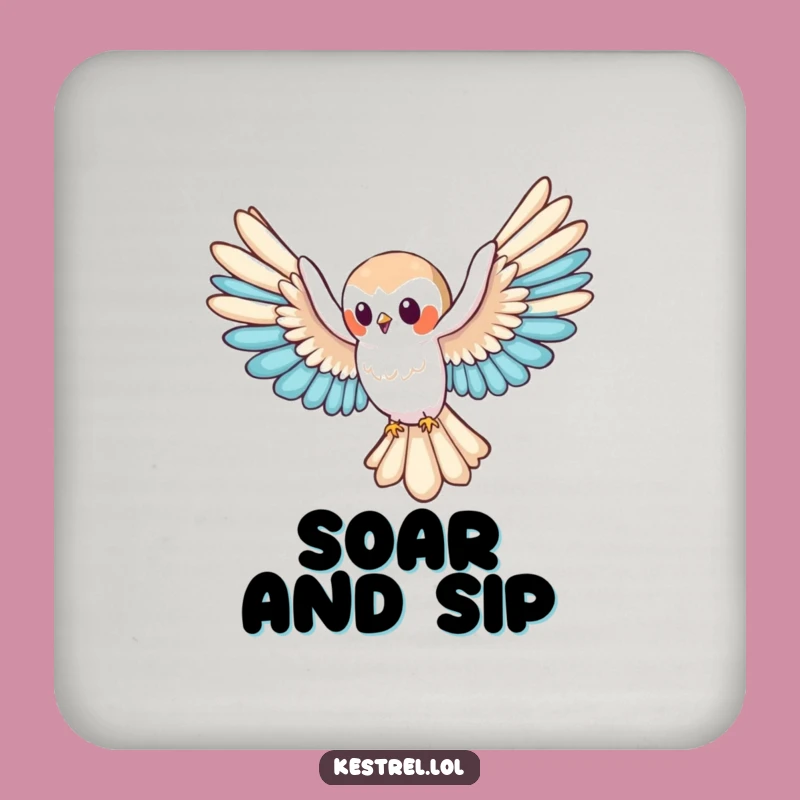 Funny Kestrel Glide Coaster: Effortless Surface Saver, Fun Gift!