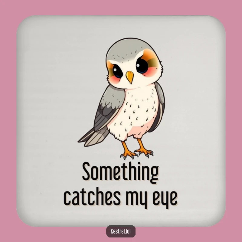 Funny Kestrel Coasters: Curious Bird Protection, Thoughtful Gift Set