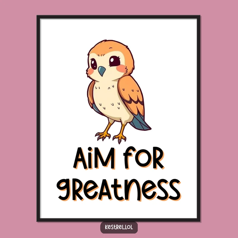 Funny Kestrel Hunter Poster: Bring Playful Predation to Your Walls!