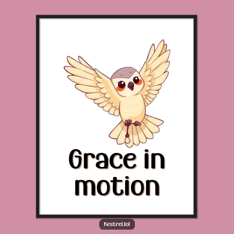 Funny Kestrel Aerial Poster: Wall Art That Captures the Sky!