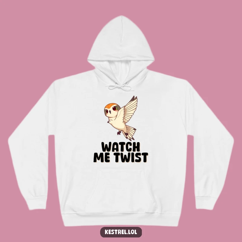 Cozy Funny Kestrel Banking Hoodie - Stay Warm While Making a Swift Turn