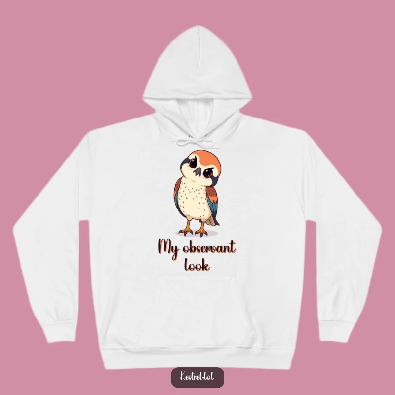 Cozy Kestrel Curious Hoodie - Funny Gift for the Thoughtful