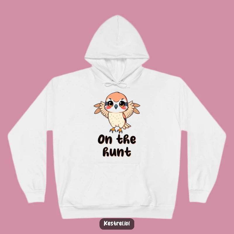 Funny Determined Kestrel Hoodie: Focused Bird Comfort, Great Funny Gift for Warriors