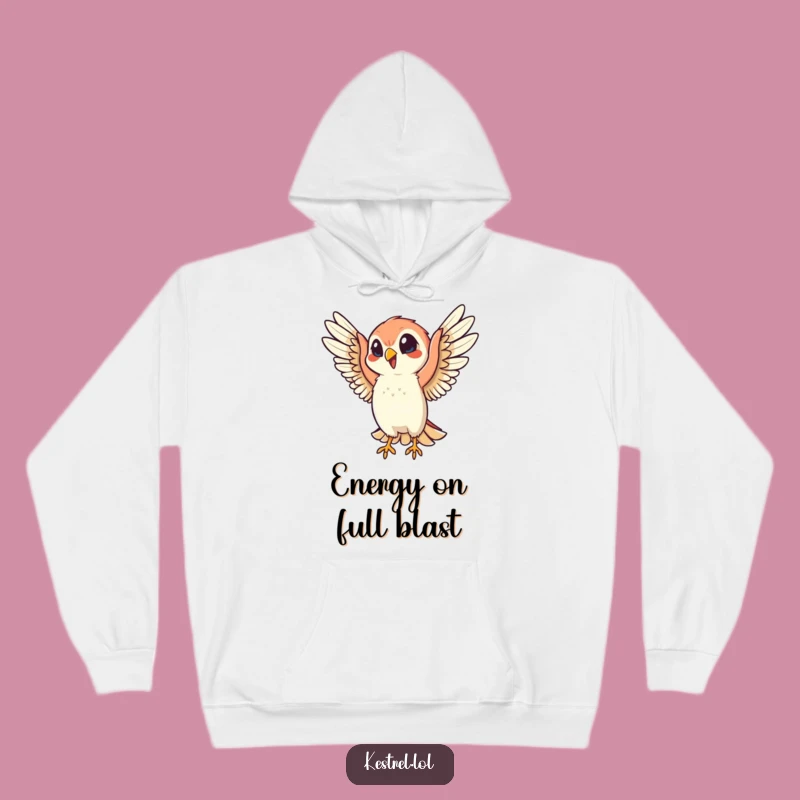 Funny Energetic Kestrel Hoodie: Warm & Cozy Bird Lover Humor, Great Funny Gift