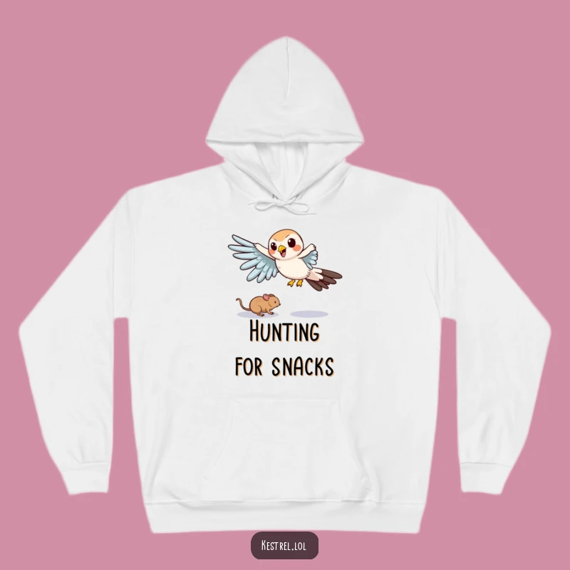 Funny Kestrel Mouse Chase Hoodie - Comical Swoop Cozy Gift