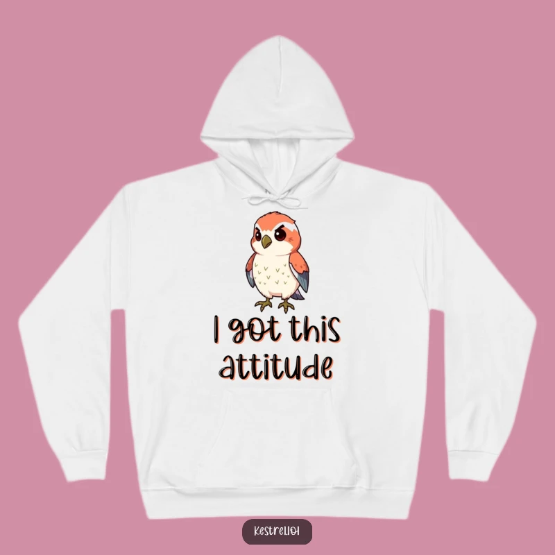 Funny Proud Kestrel Hoodie: Cozy Determination, Puffed Chest Style