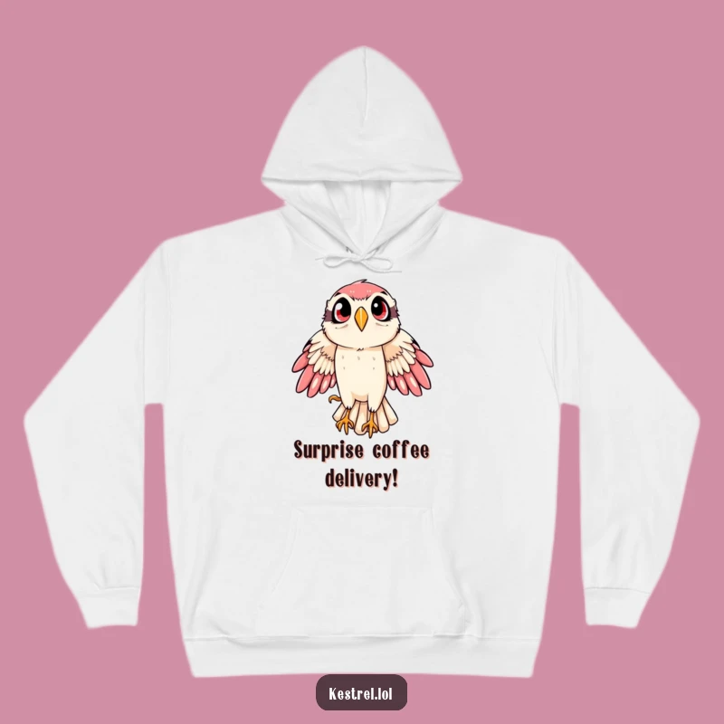 Funny Kestrel Hoodie: Cozy Swoop Design, Heated Humorous Bird Gift