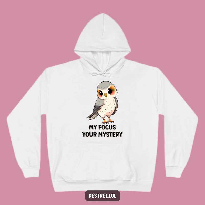 Warm Funny Kestrel Hoodie: Cozy Curious Bird Design, Thoughtful Gift