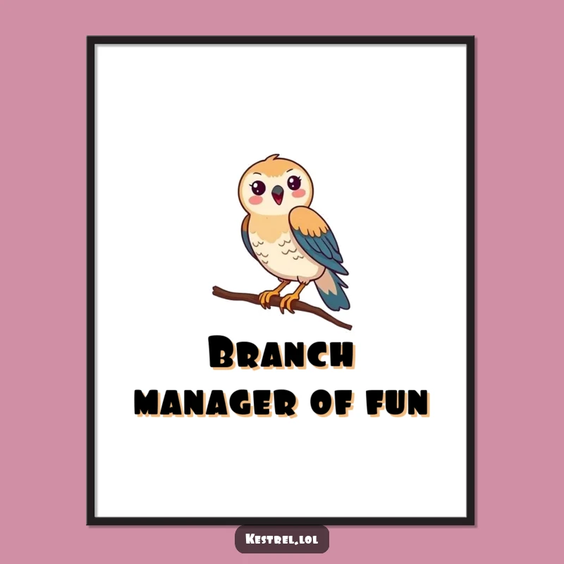 Funny Kestrel Wall Art: Free Printable Downloadable Art, Hilarious Bird Decor